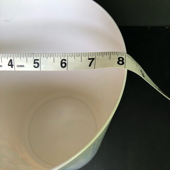 Vintage 90s Floral Trash Can Small White Plastic Retro Grandmacore Wastebasket - Picture 6 of 7